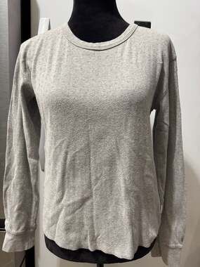 Le Bon Shoppe Pointelle Texture Long Sleeve Crewneck Pullover
